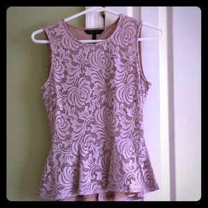 BCBG Purple Lace Peplum. NWT